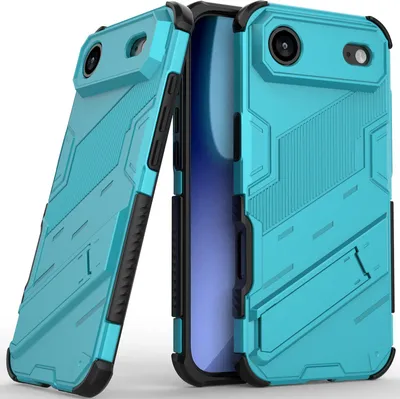 Produktbild von Armor Hülle für iPhone Air Hybrid PC TPU Bumper Stoßfestes Schutzhülle mit Standfunktion Blau
