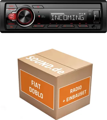 Produktbild von Autoradio Einbaupaket Pioneer MVH330DAB passend für Fiat Doblò 223 | Bluetooth Telefonieren