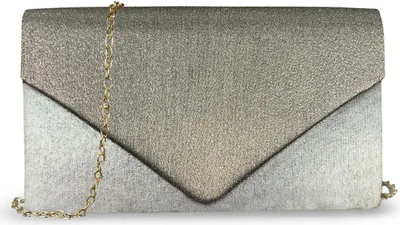 Produktbild von Damen Abendtasche Glitzer Clutch Envelope Tasche kleine Handtasche Umhängetasche Gold