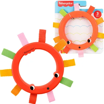 Produktbild von Fisher-Price Fisher Price Rainbow Ribbons Activity Ring, 0,25 Jahr(e), Stoff, Kunststoff, Mehrfarbig