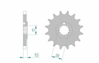 Immagine prodotto di DC AFAM Ritzel 428 - 13Z 94202+13 | mit Schlammrille