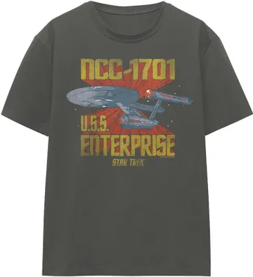 Imagen del producto de Camiseta uni "NCC-1701" de Star Trek para hombre/mujer, modelo TV16197 (talla M), color carbón