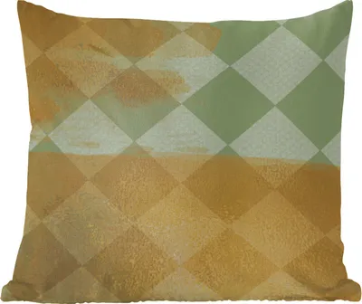 Produktbild von MuchoWow® Zierkissen Sofakissen Wohnzimmer Dekokissen 40x40 cm Weiß - Grün - Quadratisch - Foto Kissen - Schlafzimmer Dekoration