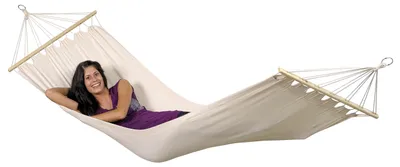 Produktbild von AMAZONAS Boho Hängematte wetterfest UV-beständig Tobago 200cm x 80cm bis 120kg in Weiß