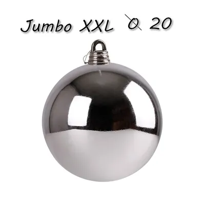 Produktbild von Christbaumkugel Weihnachtskugel silber ⌀ 20 cm Baumschmuck Dekokugel glänzend