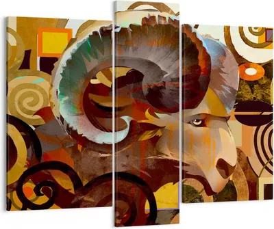 Produktbild von Bild auf Leinwand - Leinwandbild - Tier Abstraktion - 95x80cm - Wand Bild - Wanddeko - Wandbilder - Leinwanddruck - Bilder - Kunstdruck - Wanddekoration - Leinwand bilder - Wandkunst - CB95x80-4037