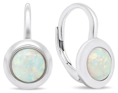 Produktbild von Fine silver earrings with synthetic opals EA376W