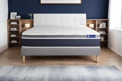 Productafbeelding van Actiflex comfort matras 120x190 cm + bedframe met lattenbodem - Dikte: 26 cm - Pocketvering en traagschuim - H3
