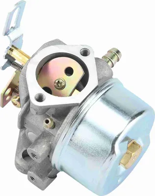 A close-up, angled view of a carburetor.