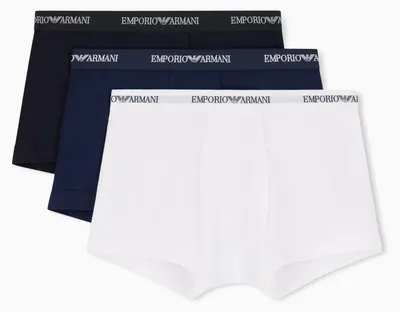 Obrázok produktu pre EMPORIO ARMANI pánske spodné odevy, biela/modrá/čierna farba, veľkosť L