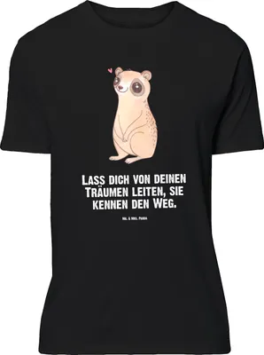 Produktbild von Mr. & Mrs. Panda Größe L T-Shirt Plumplori Glücklich - Schwarz - Geschenk, Glück, Niedlich, Tshirt, Shirt, Lustige Sprüche, mit Spruch