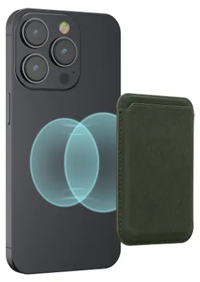 Produktbild von kwmobile Wallet Kartenhalter kompatibel mit Apple iPhone 16 / 15 / 14 / 13 / 12 Serie - Magnetische Karten Hülle kompatibel mit MagSafe - Halter mit