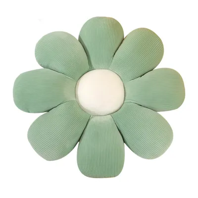 Produktbild von Blumenboden Kissen Tatami Blumenförmiges Plüsch-Dekor der bequemen Sitzkissen für Kinderzimmer Hause Sofa Dekoration(Grün)