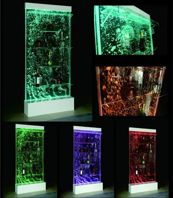 Produktbild von Led Bar Regal Schrank Wasserwand Säule Wände Waterwall Trennwand Wasserwände Neu