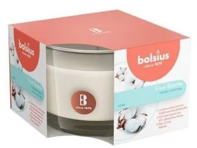 Produktbild von Bolsius True Scents Duftkerze im Glas „Fresh Baumwolle“ 63 x 90 cm
