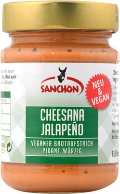 Produktbild von Sanchon Cheesana Jalapeno Veganer Brotaufstrich 170g