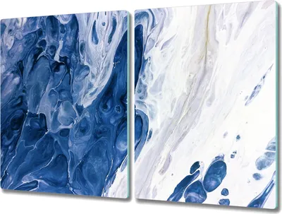 Produktbild von Coloray Hackbrett Kochplattenabdeckung Herdabdeckplatte 2x40x52 cm Schneidebrett Küchenbrett - Wellen Fantasie