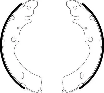 Produktbild von HELLA Bremsbackensatz Trommelbremse Hinten für ISUZU D-Max I Pickup (TFR, TFS) 254mm 8DB 355 038-151