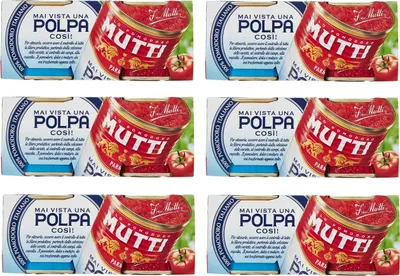 Produktbild von 6x Mutti Polpa di Pomodoro Tomatenpulpe Tomatenfruchtfleisch Italienische Tomaten ( 2 x 210g )