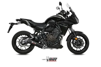 Produktbild von Mivv SPORT Schalldämpfer OVAL Komplettanlage 2x1 Carbon Cap für YAMAHA Tracer 700 BJ 2016 >