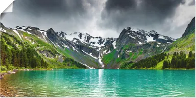 Produktbild von ARTland Poster Bergsee Größe: 60x30 cm