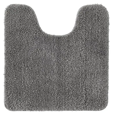 Zdjęcie produktu dla Mata podłogowa do toalety, kształt U, szara, 50x50 cm, mikrofibra, chłonna, antypoślizgowa