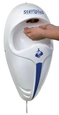 Produktbild von Steriplus automatischer Händedesinfektionspender 1,5L zur Wandmontage nachfüllbar, Farbe:Blau