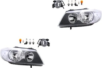 Immagine prodotto di Kit fari compatibile con BMW Serie 3 E90 E91 dal 01/05 al 08/08, con luci H7, fendinebbia e luci di posizione. Codici: 63176920703, 63176910791, 6910791, 6920703, 63176920704, 63176910791. Johns