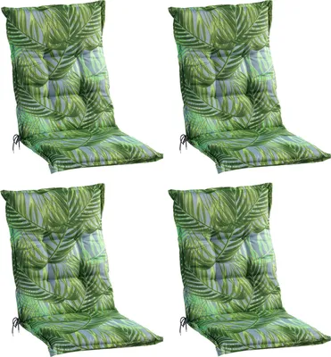 Produktbild von Gartenstuhlauflagen - Grün - Mittellehner - 4er Set