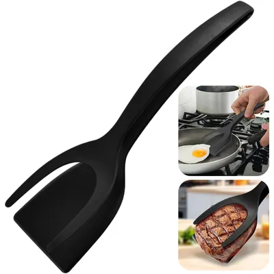 Produktbild von Eierwender, 30 cm, 2-in-1 Antihaft-Wender, Eierwender, Kunststoffspatel zum Kochen, Wendespatel für Fisch, Eier, Hamburger und Pfannkuchen.