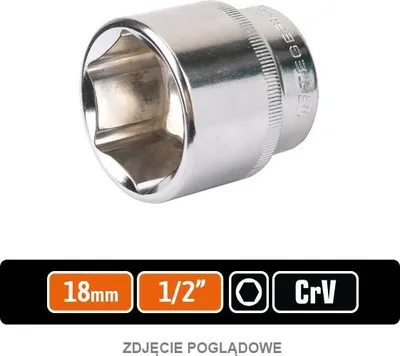 Produktbild von Steckschlüssel 1/2" Sechskant 18 mm / TEGER