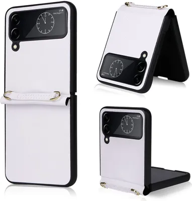 Produktbild von König Design Hülle kompatibel mit Samsung Galaxy Z Flip4 5G Kunststoff Soft Handyhülle - Handy Case Weiß