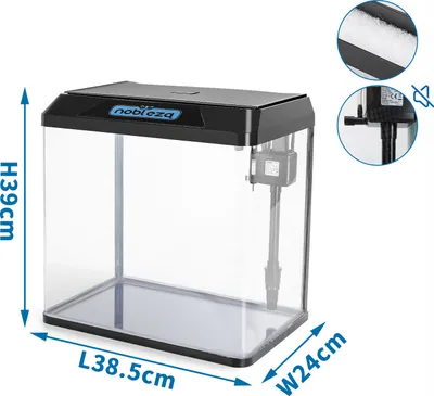 Produktbild von NOBLEZA Mini Aquarium Transport-Fischbecken mit Filter, LED-Beleuchtung,30L