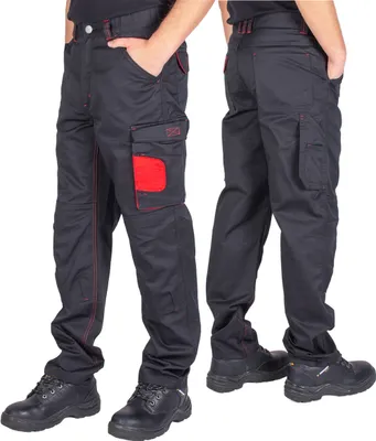 Produktbild von FIRI Herren-Taillen-Arbeitshose mit Kniepolstertaschen, Schwarz, 58