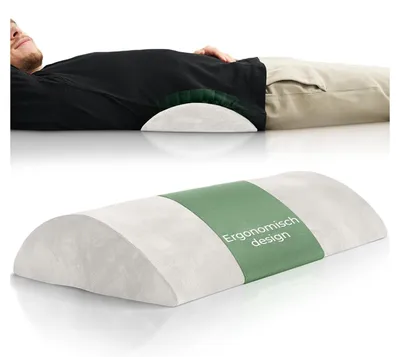 Image de Coussin lombaire coussin de soutien lombaire - Mousse à mémoire de forme - Housse en polyester - Lavable à 40 °C - Pour lit et canapé
