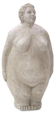 Produktbild von Frauen Skulptur Hilda | Dicke Dame | in Steinoptik | Garten Figur Dekoration