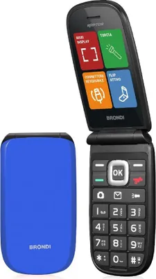 Immagine prodotto di BRONDI Raptor Telefono a Conchiglia Dual SIM Blu Display 2.8" Bluetooth