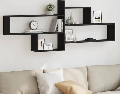 Imagen del producto de Estantería de pared exclusiva, color , con aspecto de roble, 167,5 x 18 x 68 cm, fabricada en material de madera