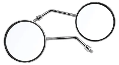 Productafbeelding van Set van 2 Zilveren Motorrugspiegels Ronde 10 mm