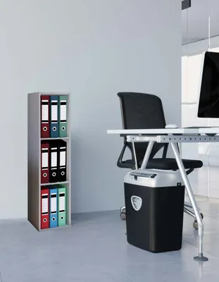 Produktbild von VCM Holzregal stehend | platzsparender Aktenschrank | Maße: H. 107 x B. 34 x T. 30 cm | Elegantes Regal stehend | Büroregal – Offas 3 Fach