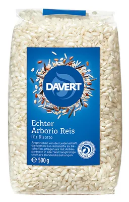 Produktbild von Davert Mühle Echter Arborio Reis (16 x 500 gr)
