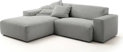 Produktbild von KAWOLA Sofa RANI Ecksofa Feincord grau Recamiere links