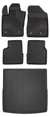 Produktbild von Gummimatten + Kofferraumwanne für Jeep Compass II 2016-2026 (SUV, oberer Ladeboden) – Schwarz, passgenau – Wielganizator