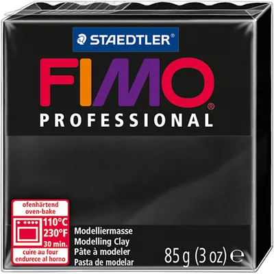 Produktbild von Staedtler FIMO 8004-009, Knetmasse, Schwarz, 1 Stück(e), 1 Farben, 110 °C, 30 min