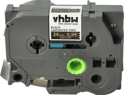 Produktbild von vhbw Schriftband-Kassette Ersatz für Brother TZE-354, TZ-354 für Etiketten-Drucker 8m x 24mm Gold auf Schwarz
