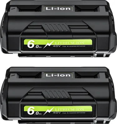 Image de Ryobi Batterie 40V lithium-ion, capacité 6000mAh, indicateur de charge LED, 2BAT