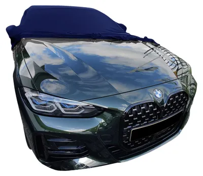 Image de Housse de voiture intérieure adaptée à BMW M4 Coupe (F82) Bleu avec poches pour