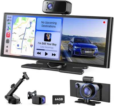 Productafbeelding van Draadloze Apple CarPlay en Android Auto 9,26 Inch Scherm met 3 Camera's en GPS Navigatie
