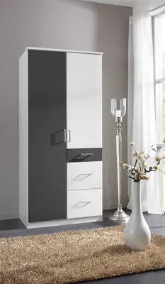 Produktbild von Wimex Click Drehtürenschrank 90 cm, 3 Schubkästen