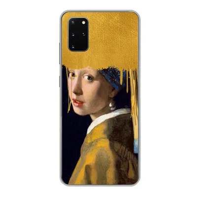 Produktbild von MuchoWow® Handyhülle Schutzhülle Hülle für Samsung Galaxy S20 Plus Mädchen mit einem Perlenohrring - Gold - Vermeer Silikon Softcase Handy Hülle - Hartschale